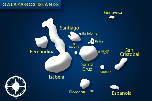 Map of the Galapagos Islands