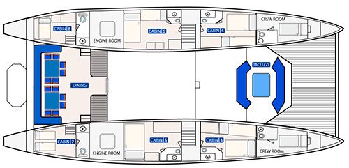 Deck Plan Nemo III Galapagos Cruises
